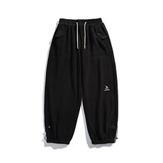 2025冬季新款男装日系宽松加绒加厚运动休闲棉裤束脚卫裤P958-F76，男装休闲裤，电商A101（原外27）