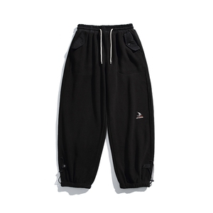 2025冬季新款男装日系宽松加绒加厚运动休闲棉裤束脚卫裤P958-F76图片