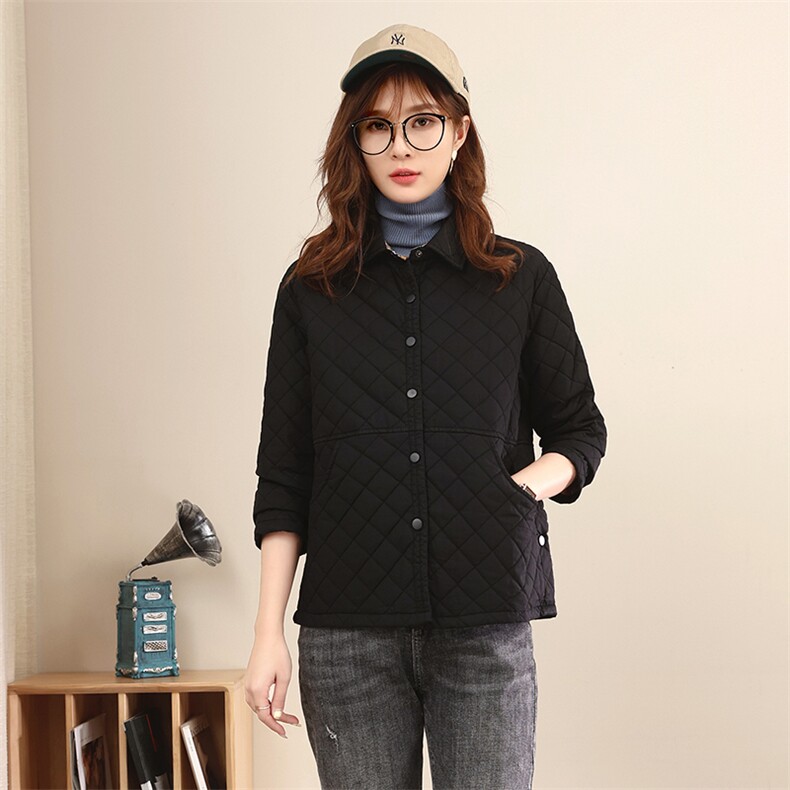 2022冬装新款菱形棉衣,女装棉衣/棉服,小林双子