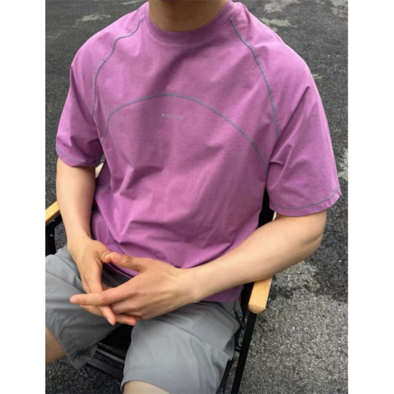 网图！夏季多巴胺哈苏线速干美式凉感T恤-EX50911-特批28,男装T恤,电商A061