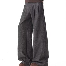 2026春季街头复古纯色垂感休闲西裤男女潮牌宽松阔腿百搭直筒长裤，男装西裤，星座715-4