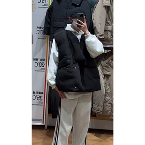 潮搭高街痞帅慵懒风外套冬款棉衣小众解构设计马甲HY684TP75图片