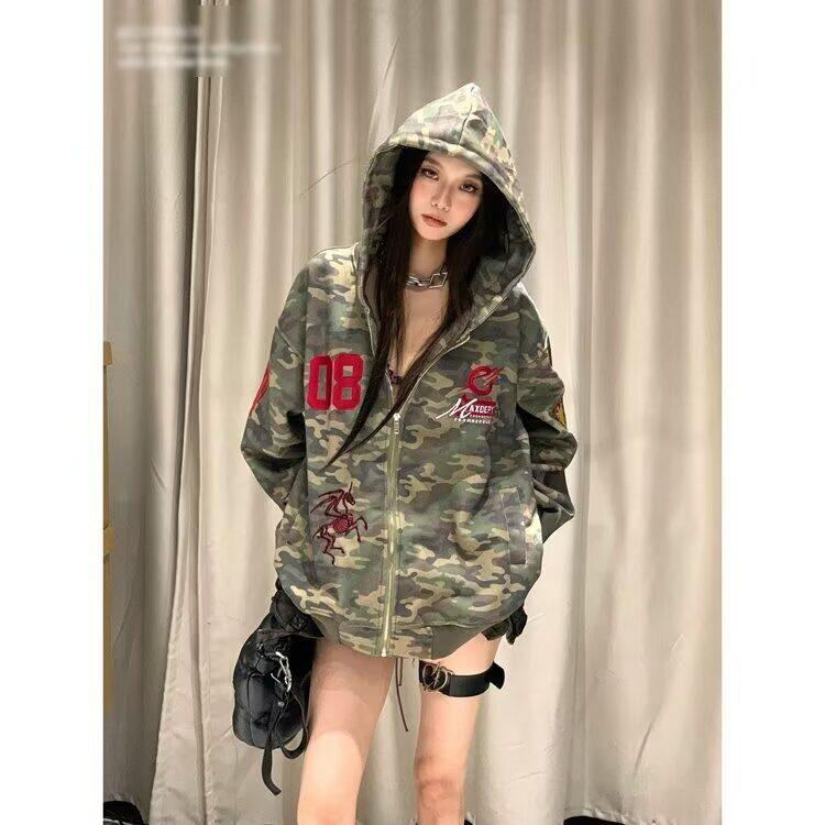 网络图百搭潮流迷彩刺绣卫衣气质新款流行时尚,男装卫衣,星座410-7