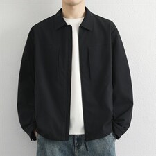 2026年春新款通勤外套行政上衣男士简约翻领休闲夹克，男装夹克，星座914