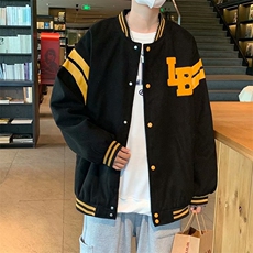 春秋季潮宽松外套美式复古刺绣棒球服ins休闲情侣夹克W5191-P50，男装夹克，星座512-2
