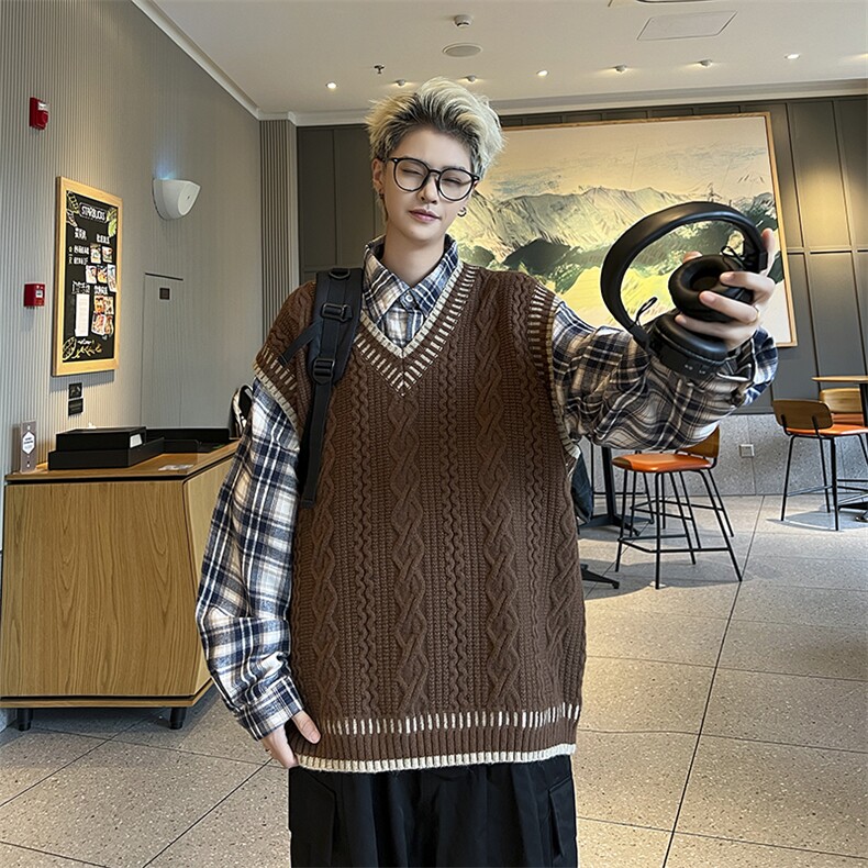 高级感毛衣男冬季慵懒风情侣水貂毛绒针织衫,男装针织衫/毛衣,星座716-4