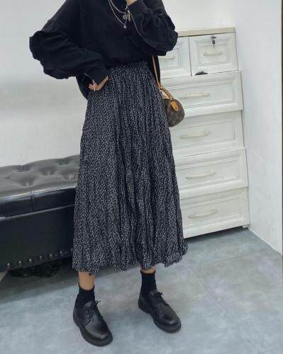 2020小碎花丝绒裙，女装，曼希野