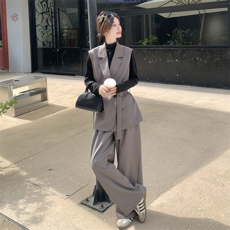 春款【已出货】灰色西装马甲两件套2C110-H9766-P185-K278,女装套装/套裙,2C110