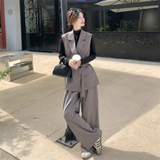 春款【已出货】灰色西装马甲两件套2C110-H9766-P185-K278，女装套装/套裙，2C110