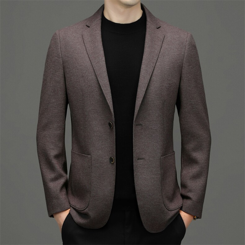 BW63681钱塘2020-2中年男士冬季厚款商务休闲毛呢时尚西服P290,男装西服,钱塘207-2