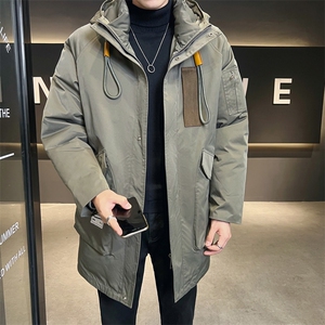 工装白鸭绒休闲宽松中长款羽绒服外套Y1818-P308控428货足XZ402-2图片