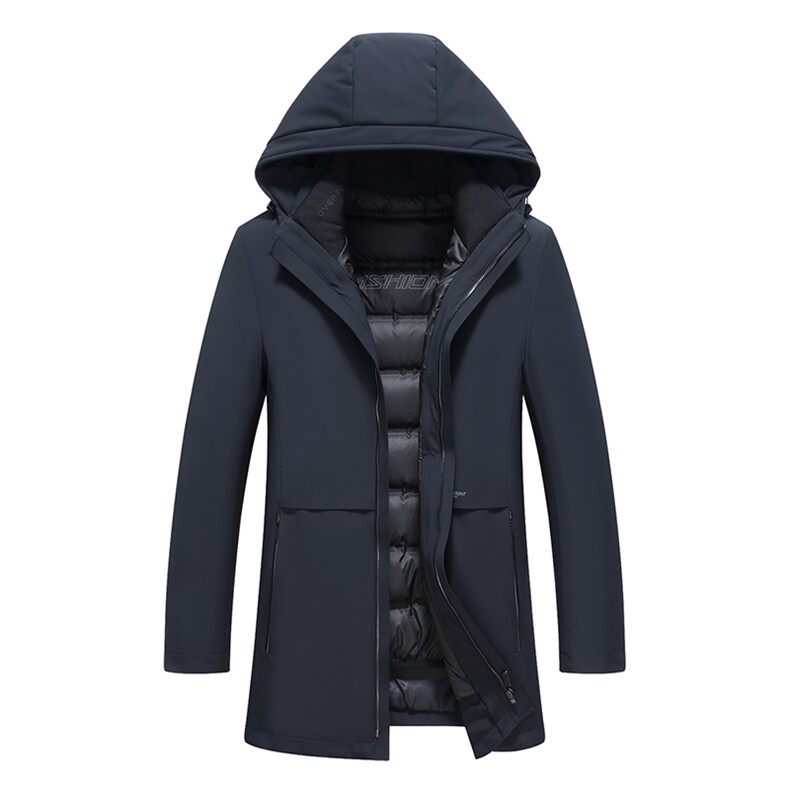 B2398鹅绒精品高端男士内胆帽子可脱卸精品羽绒服1轻奢拍品质,男装羽绒服,钱塘207-3