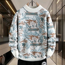 MM189-P60复古慵懒半高领针织打底衫加厚内搭毛线衣，女装针织衫/毛衣，星座617A-2