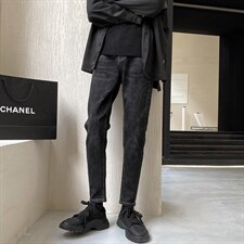 秋冬厚牛仔裤男修身小脚男裤做旧水洗弹力牛仔裤B382/807/P68，男装牛仔裤，电商B381（原B382）