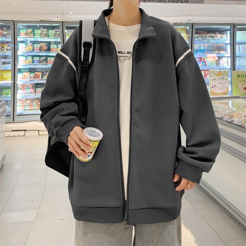【新品】8853-P562026年春季新款开衫翻领卫衣男休闲宽松百搭,男装卫衣,星座1206-1（原A206-1）