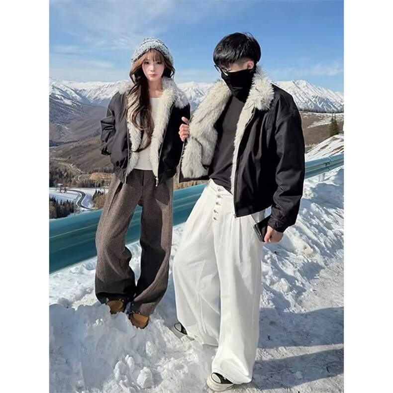 现货DW309-特价110原版对图高品质毛领座山雕外套，女装短外套，星座603-2