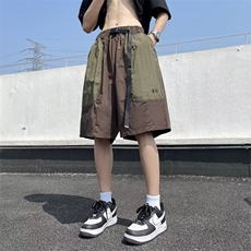 夏季户外山系纯色短裤男潮牌ins速干宽松休闲五分裤运动男，男装牛仔裤，星座716-4