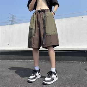 夏季户外山系纯色短裤男潮牌ins速干宽松休闲五分裤运动男图片