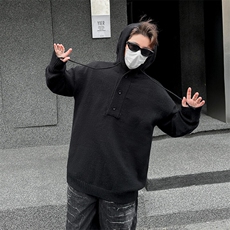 美式连帽毛衣外套男宽松秋冬外搭慵懒风休闲百搭上衣MY0663-P55，男装针织衫/毛衣，星座308B-1