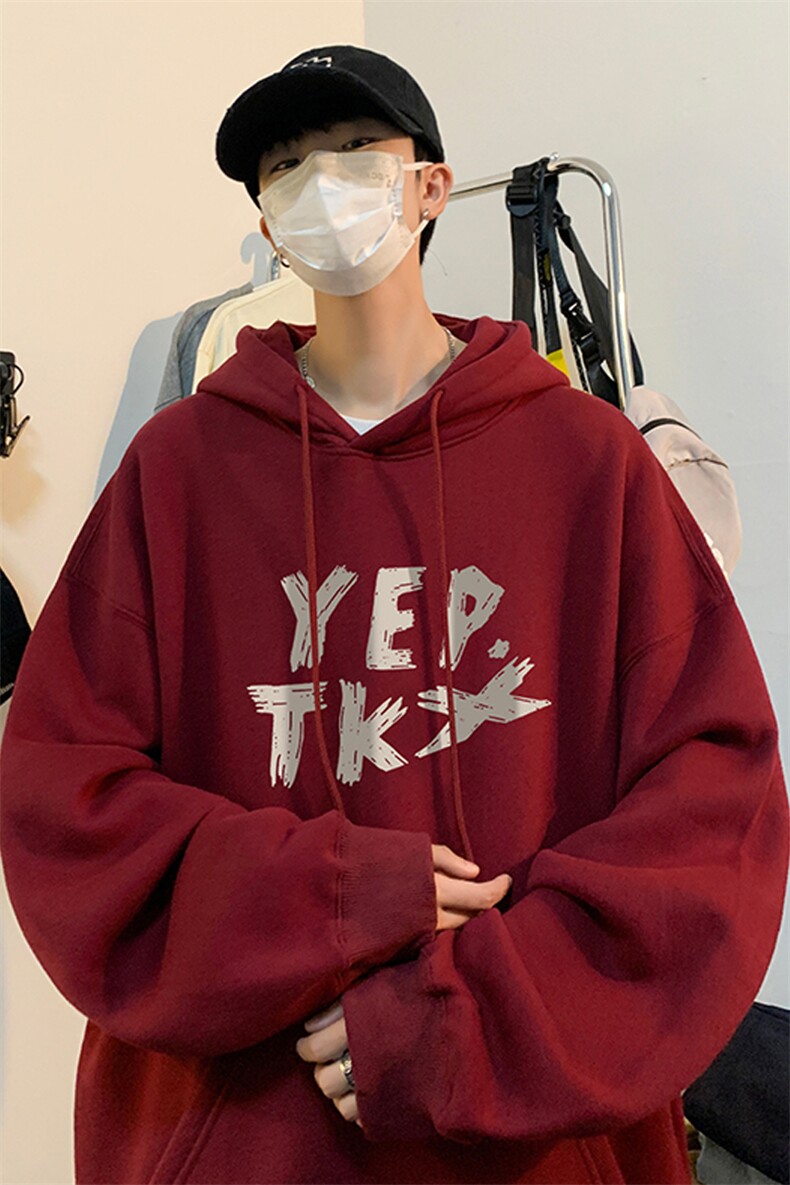 ！连帽圆领卫衣男装港风帽衫男LM146-P35,男装卫衣,电商B367