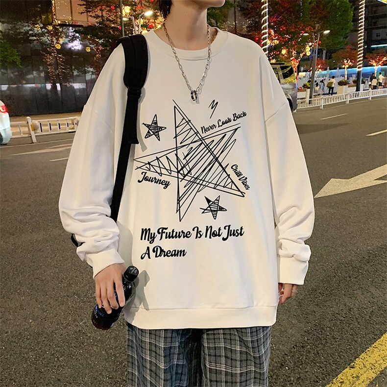 圆领卫衣男超大码胖子肥佬大号长袖t恤S6456-P28,男装卫衣,电商A040