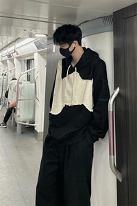 连帽卫衣潮牌不规则拼接设计 WY7101 特P41图片