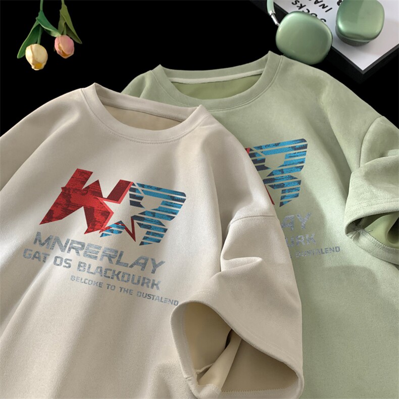 量大优  供视频  重磅麂皮绒短袖T恤男JPDX227-特P19图片