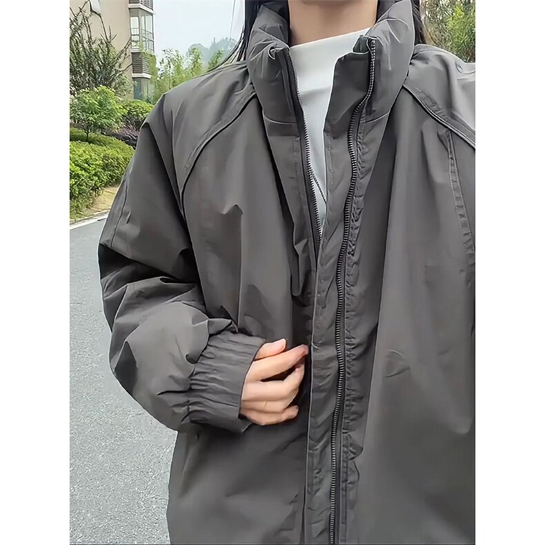 现货美式高街休闲棉衣夹克三防立领纯色户外工装加厚棉服外套,男装夹克,电商A486