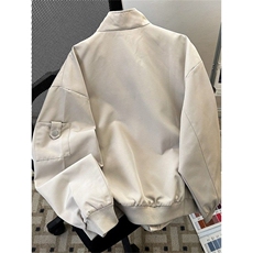 745-P542025新款美式高街立领工装飞行员夹克男潮牌拉链设计感，男装T恤，电商B323A
