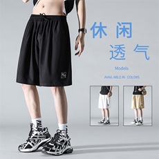 时尚潮流植绒印花冰丝裤清爽速干百搭五分冰丝裤DK508特批18，男装休闲裤，星座718-1