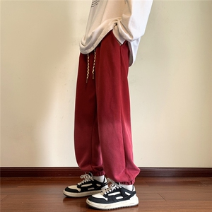 面料65棉35涤纶水洗扎染卫裤男加绒D329-QM537薄款P60-加绒65控78图片
