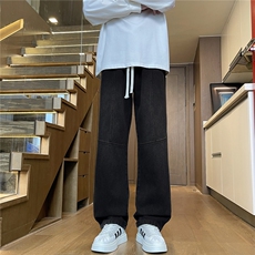 2025年新款直筒牛仔裤男装秋季vibe风痞帅宽松拖地裤潮牌H802-P45，男装牛仔裤，星座509