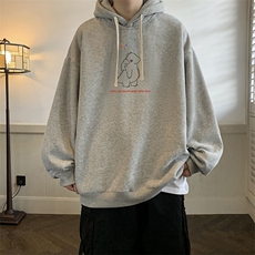 纯棉连帽卫衣男大码运动帽衫宽松薄WY2140-P35加绒款-P40，男装卫衣，电商A040