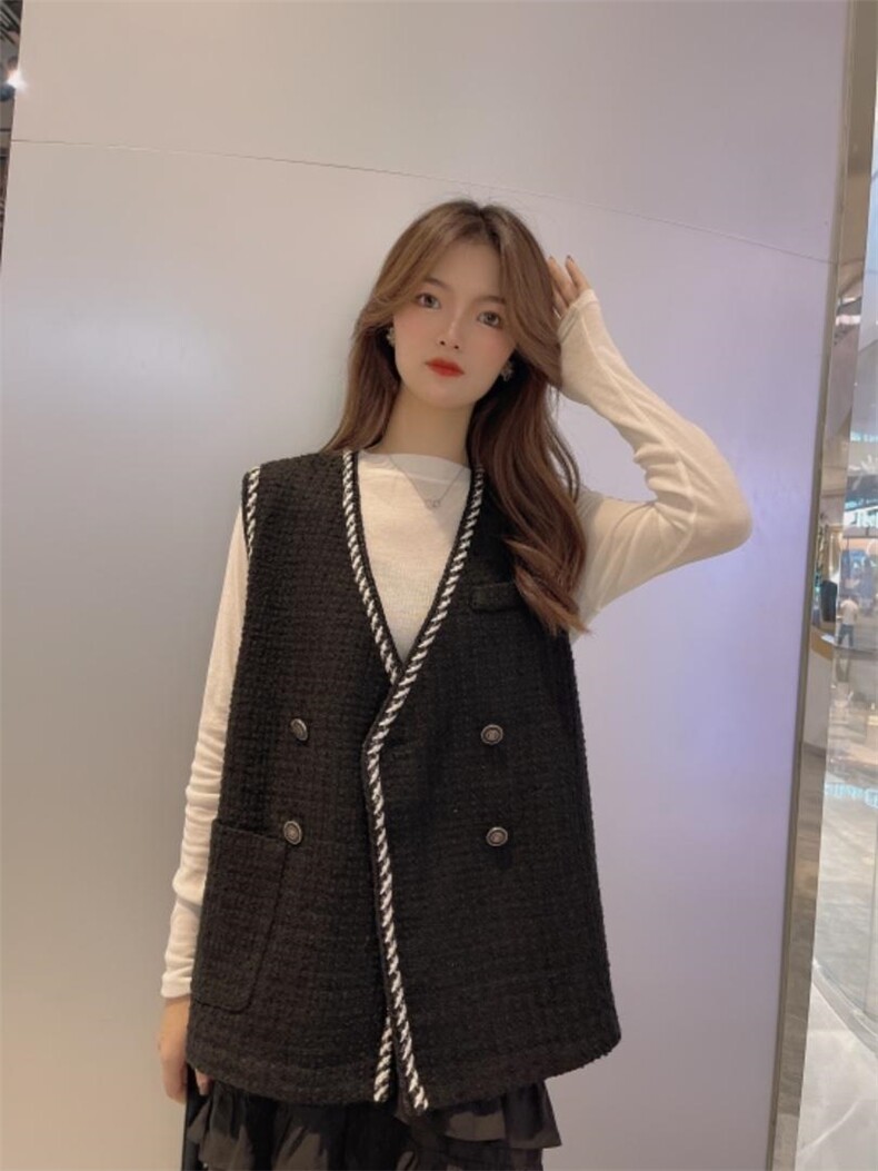 【秋装】小香马甲！，女装马夹，慕姿杨