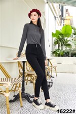 ?UU?? ?16222# ?高腰排扣牛仔裤 ?，女装牛仔裤，都市米兰