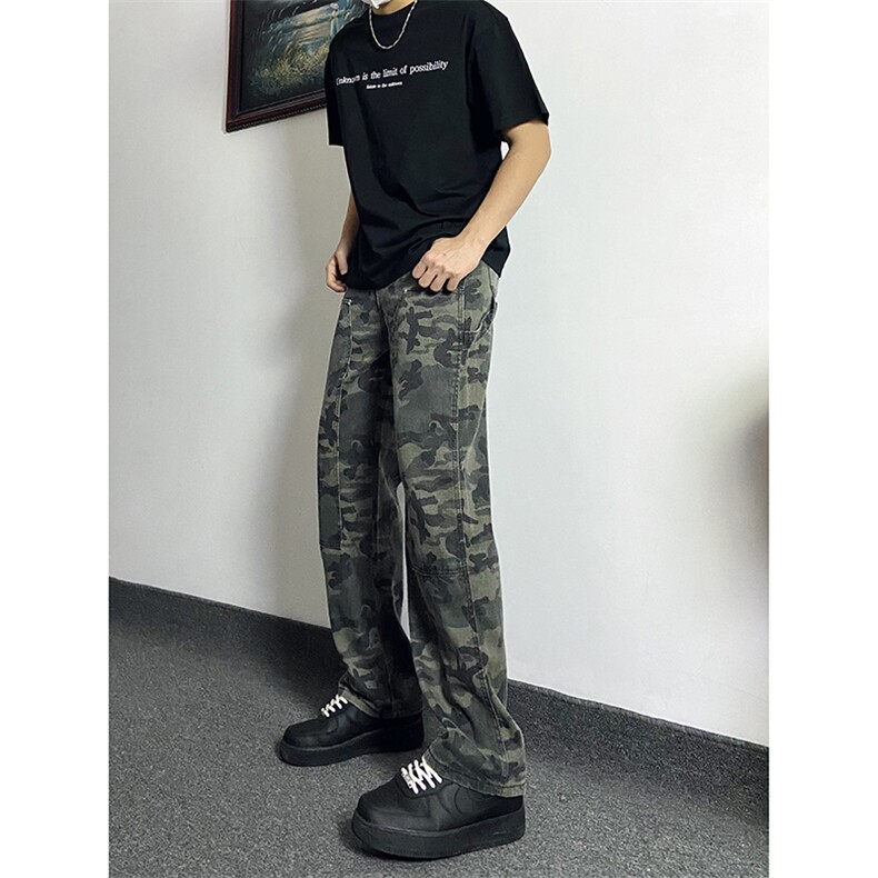 秋季美式ins高街hiphop迷彩水洗伐木裤工装货号K2312P55,男装工装外套,电商A063