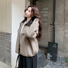 现货新款韩版时尚宽松休闲荷叶边羽绒服90绒外套女减龄白鸭绒上衣，女装派克服，韩然一族