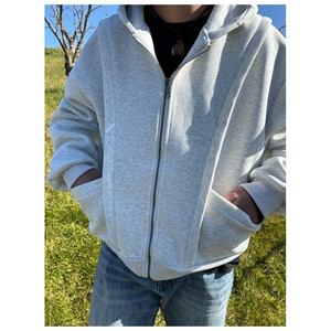 网图重磅全棉420克工装口袋卫衣拼接连帽开衫外套 RH5330-P65图片