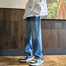 K1222-p35-控58oversizecleanfit牛仔裤褶皱直筒裤老爹裤长裤，男装牛仔裤，星座103A-1