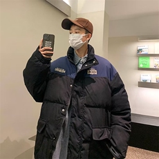 冬季美式高街情侣棉服外套潮牌oversize立领棉袄棉衣男W6127-P95，男装棉衣，星座512-2