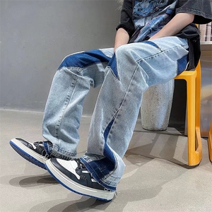 夏季美式街头牛仔裤男ins潮牌设计感小众vibe风炸街裤子N0810-P50图片
