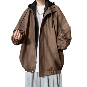 春季皮衣美式潮牌青少年百搭夹克情侣春装外套XZ102B-1-JK2562P95图片