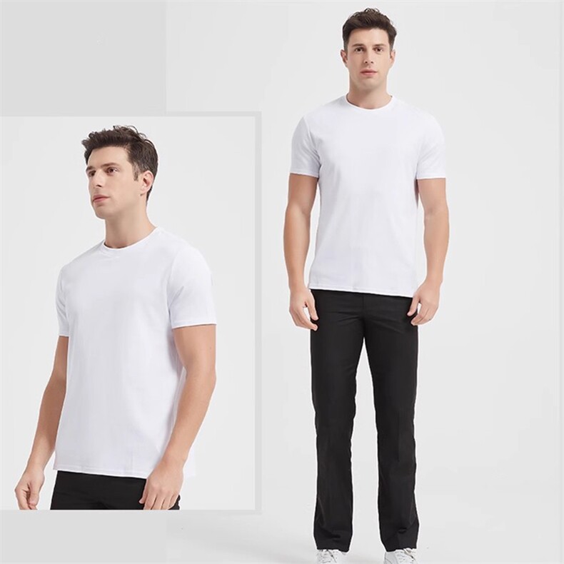 防污渍男女圆领短袖t恤夏季套头宽松白色，女装T恤，宏恒