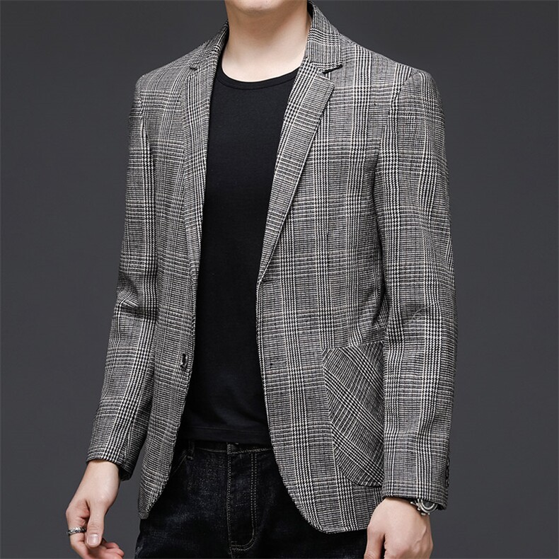 NJ2037钱塘2020-2春秋新款百搭简约中年男士休闲西服外套P60,男装西服,钱塘207-2