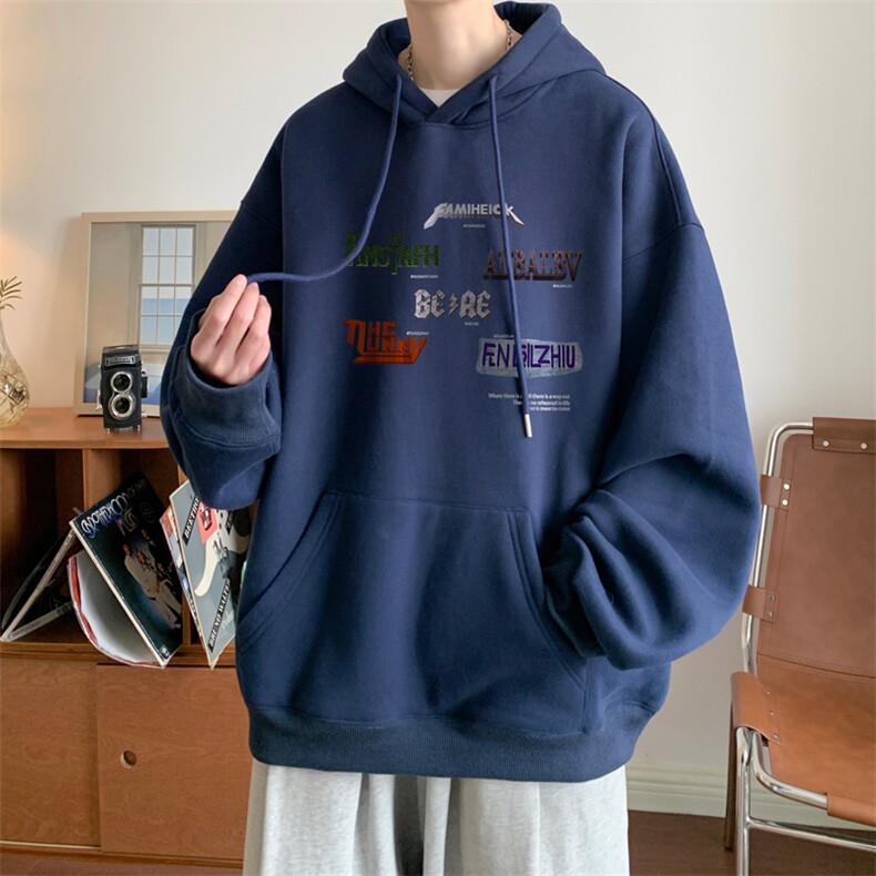 ！连帽圆领卫衣男装港风帽衫男 LM163-P35图片