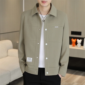 春季夹克男高品质翻领外套型男商务休闲百搭青年外套男N7808-P90图片