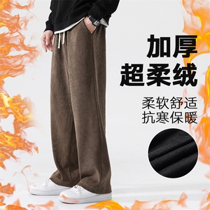 新款男百搭设计感加厚超柔绒无影墙休闲裤XD8812加绒-P65控98图片