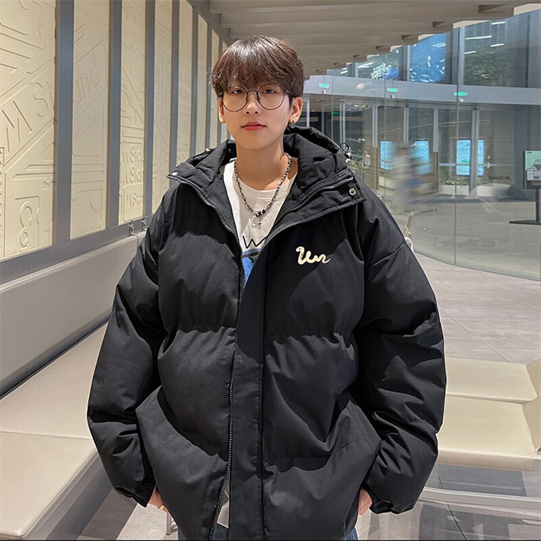现货抖音得物可供视频三防加厚羽绒连帽棉衣外套面包棉服85552,男装棉衣,电商A486