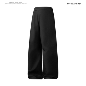 25新款垂感宽松西装裤显瘦设计感休闲阔腿裤504-K875-特P42图片