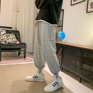 现货格子束脚裤夏季休闲裤KD279-P25图片